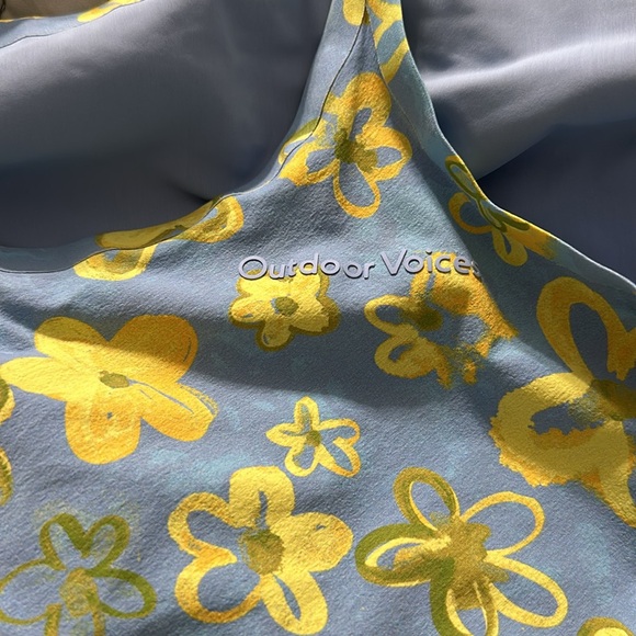 Outdoor Voices EXERCISE FLORAL-PRINT LIGHTSPEED TENNIS DRESS IN BLUE Sz S Lined - Picture 5 of 6